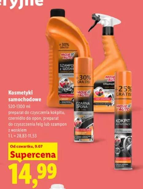 Szampon samochodowy z woskiem Moje Auto +3 warianty