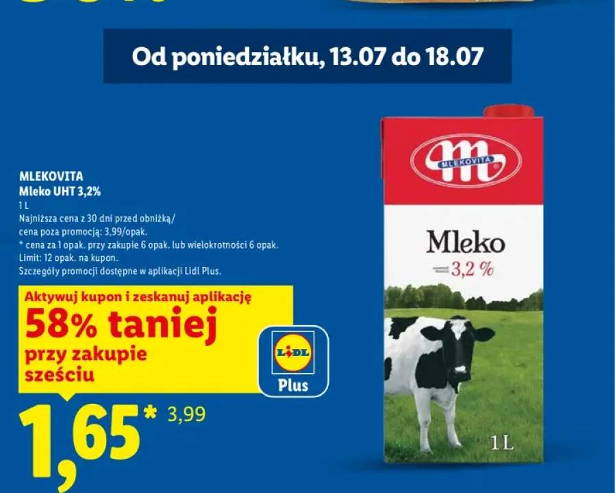 Mleko UHT 3,2% Mlekovita