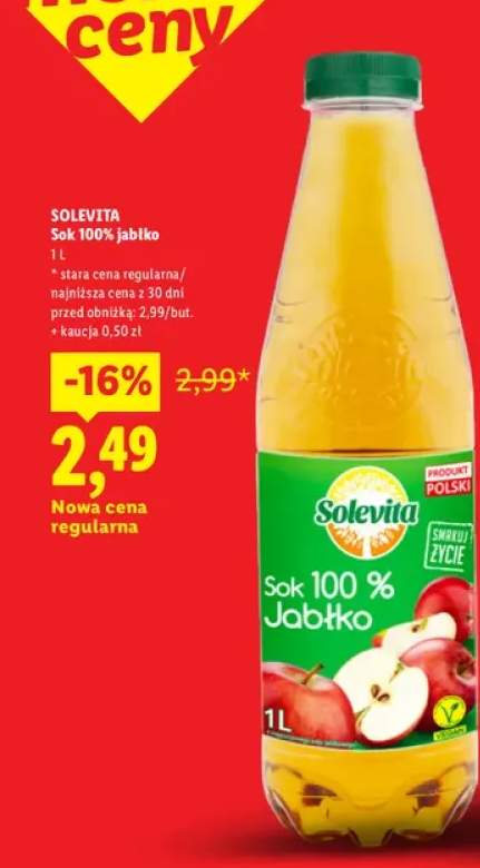 Sok 100% jabłko Solevita