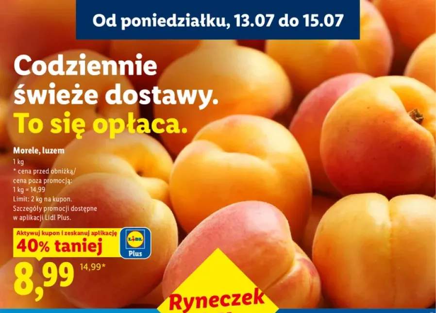 Morele luzem Ryneczek Lidla