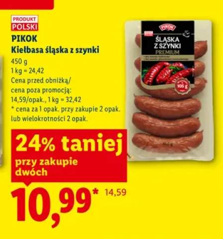 Kiełbasa śląska z szynki Pikok