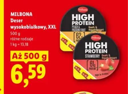 Deser wysokobiałkowy Milbona High Protein brzoskwinia marakuja XXL +1 wariant
