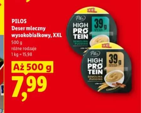 Deser mleczny wysokobiałkowy Pilos High Protein kasza manna XXL +1 wariant