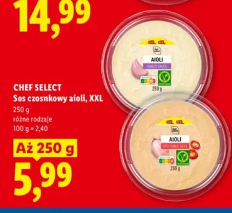 Sos czosnkowy aioli Chef Select XXL +1 wariant