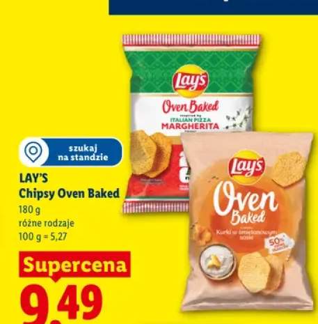 Chipsy ziemniaczane pieczone Lay's Oven Baked o smaku pizzy margherita +3 warianty