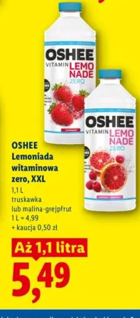 Lemoniada witaminowa Oshee Zero malina-grejpfrut +2 warianty