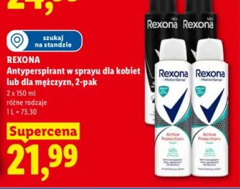Antyperspirant w sprayu dla kobiet Rexona Active Protection+ Fresh 2-pak