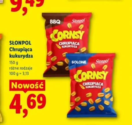 Chrupiąca kukurydza Słonpol Cornsy o smaku BBQ +1 wariant