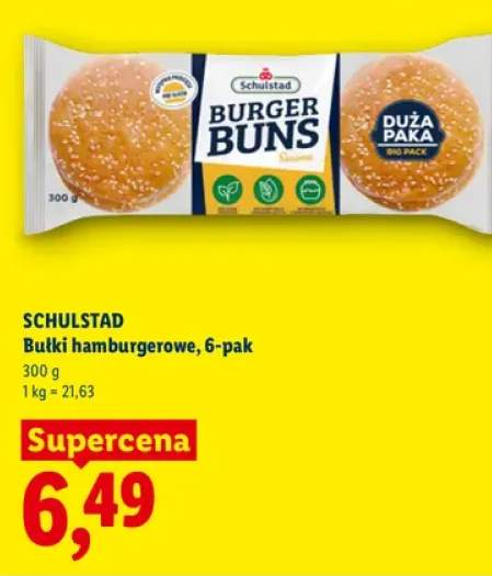 Bułki hamburgerowe Schulstad 6-pak