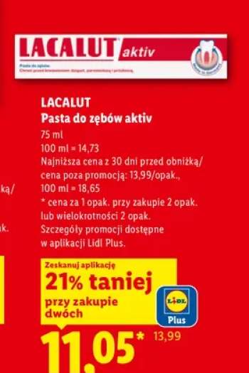 Pasta do zębów Lacalut Aktiv