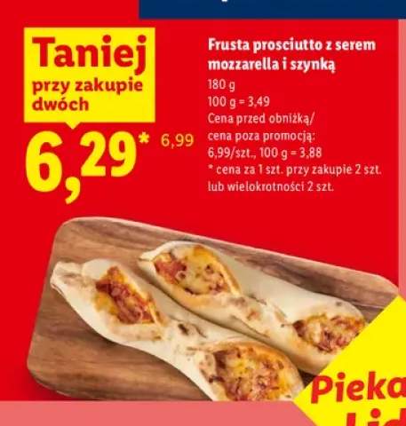 Frusta prosciutto z serem mozzarella i szynką Piekarnia Lidla