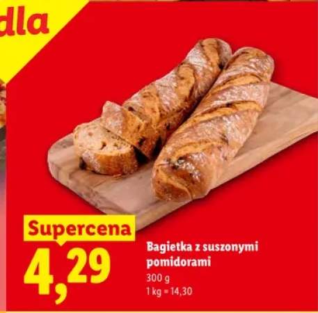 Bagietka z suszonymi pomidorami Piekarnia Lidla