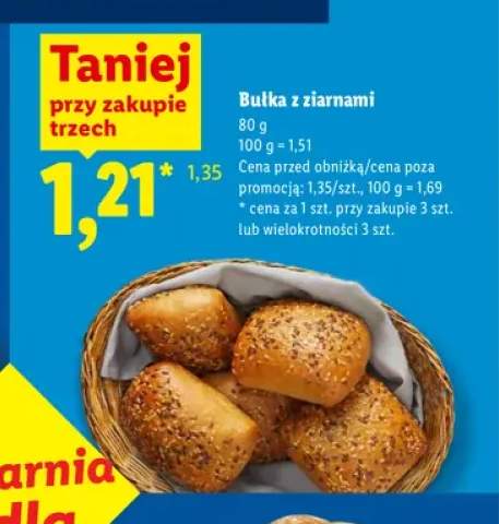 Bułka z ziarnami Piekarnia Lidla