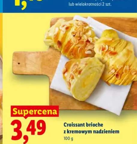 Croissant brioche z kremowym nadzieniem Piekarnia Lidla