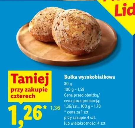 Bułka wysokobiałkowa Piekarnia Lidla