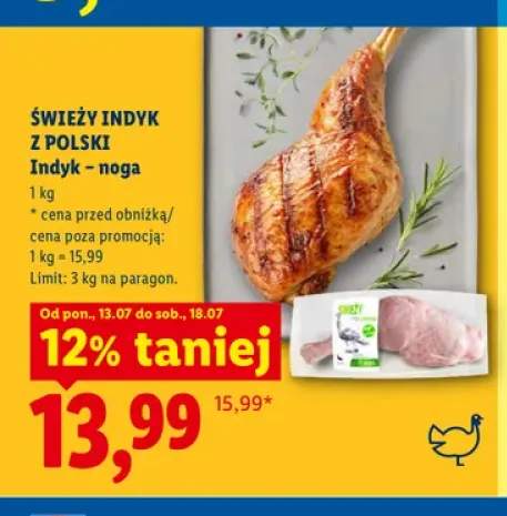 Indyk - noga Świeży Indyk +1 wariant