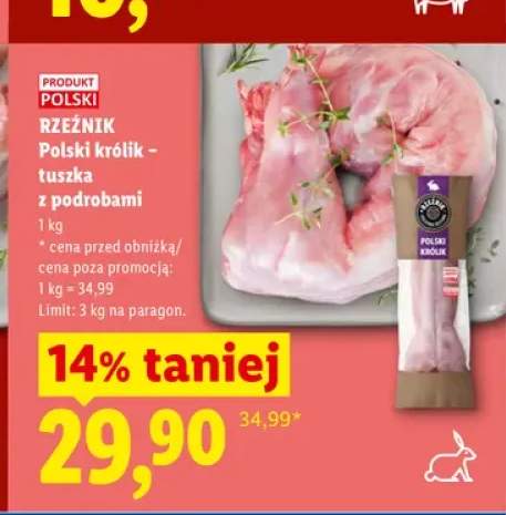 Polski królik - tuszka z podrobami Rzeźnik