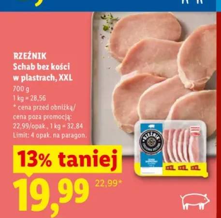 Schab bez kości w plastrach XXL Rzeźnik
