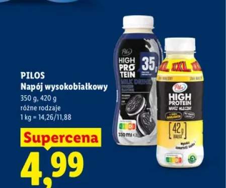 Napój wysokobiałkowy Pilos High Protein o smaku ciasteczkowym +1 wariant