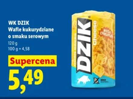 Wafle kukurydziane o smaku serowym WK Dzik