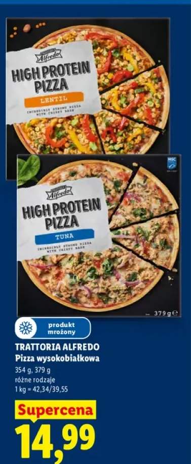Pizza wysokobiałkowa Lentil Trattoria Alfredo +1 wariant