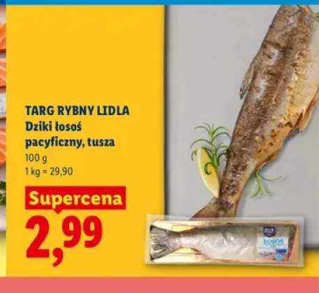 Dziki łosoś pacyficzny tusza Targ Rybny Lidla