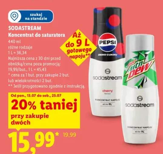 Koncentrat do saturatora Pepsi Sodastream +2 warianty