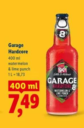 Piwo Garage Hardcore watermelon & lime punch