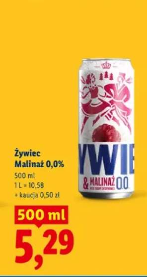 Piwo bezalkoholowe Żywiec Malinaż