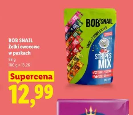 Żelki owocowe w paskach Bob Snail Stripes Mix