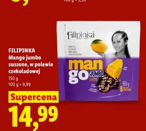 Mango jumbo suszone w polewie czekoladowej Filipinka