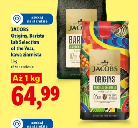 Kawa ziarnista Jacobs Origins +1 wariant
