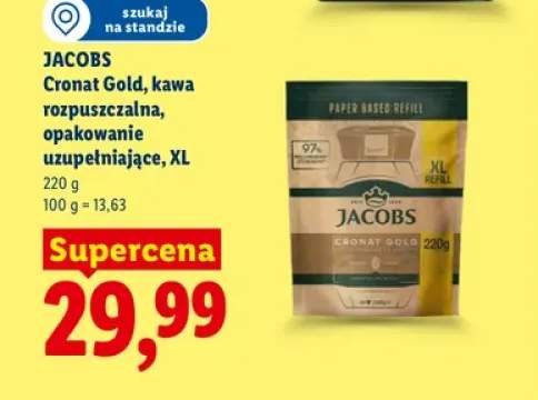 Kawa rozpuszczalna Jacobs Cronat Gold opakowanie uzupełniające XL