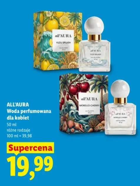 Woda perfumowana dla kobiet ALL'AURA Yuzu Splash