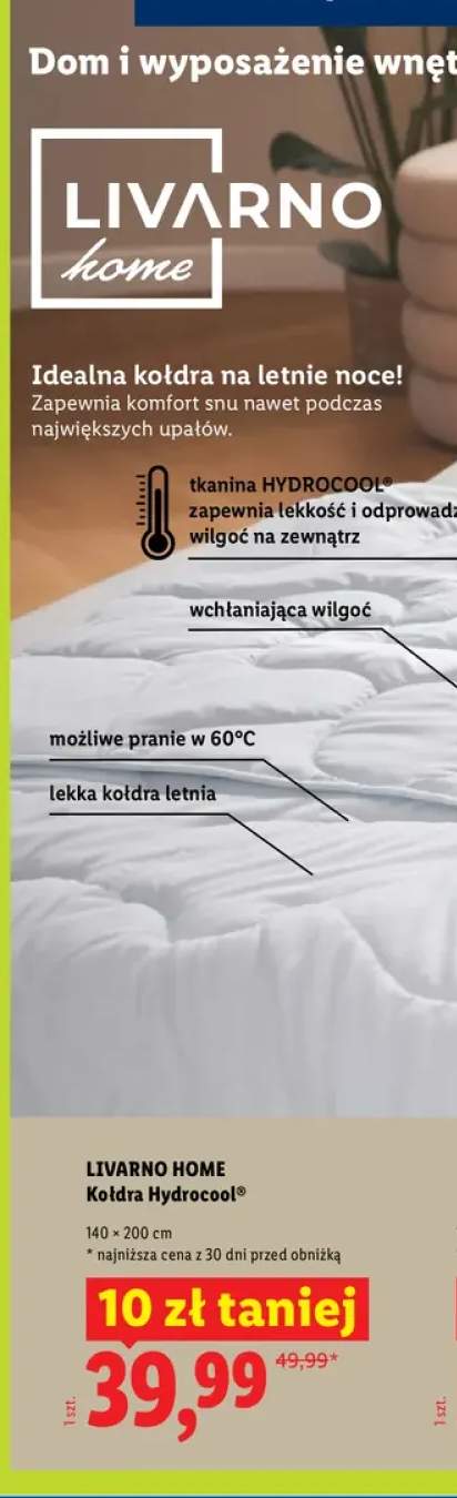 Kołdra Hydrocool Livarno Home 140x200 cm