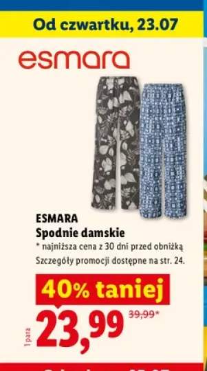 Spodnie damskie Esmara