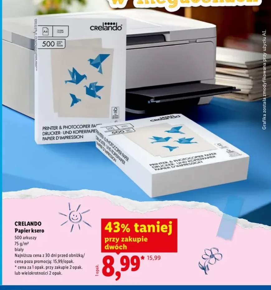 Papier ksero Crelando biały 75 g/m²