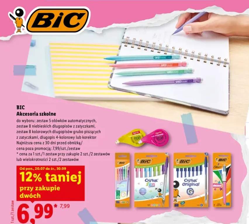 Zestaw 5 ołówków automatycznych BIC +4 warianty