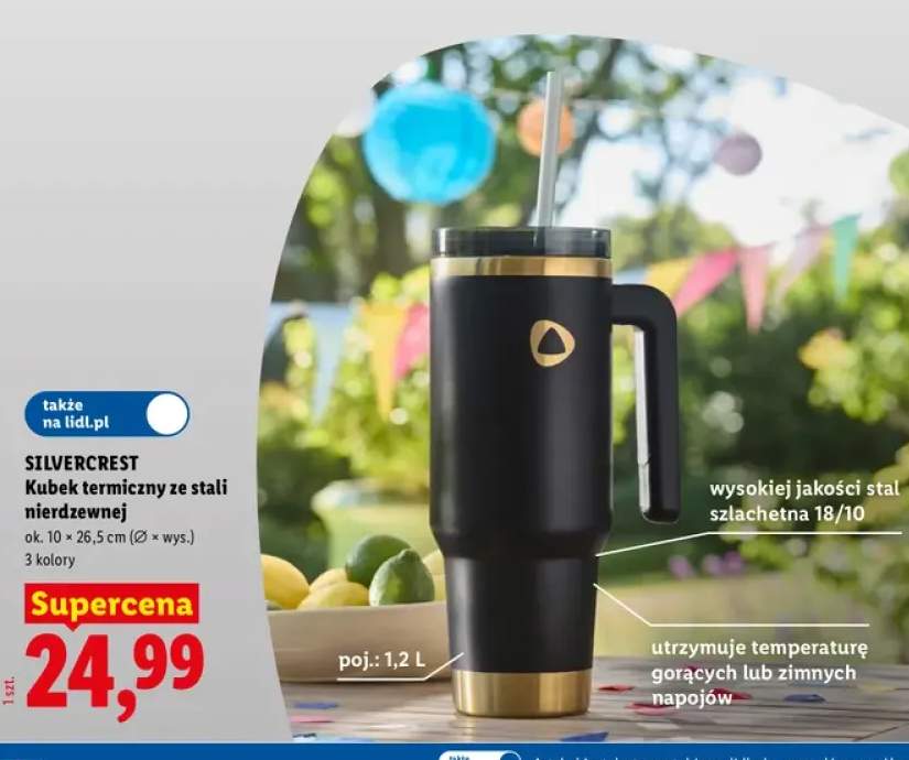 Kubek termiczny ze stali nierdzewnej Silvercrest
