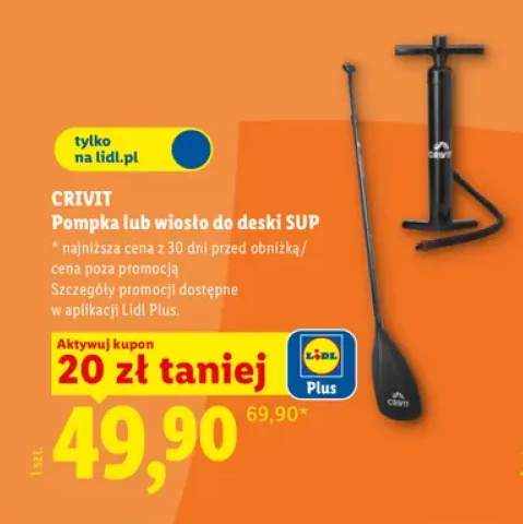 Pompka do deski SUP Crivit +1 wariant