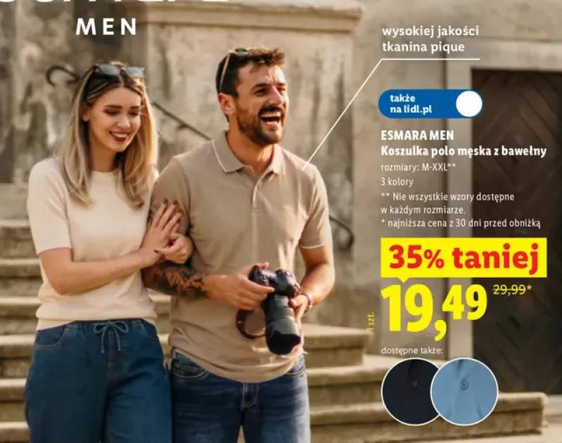 Koszulka polo męska z bawełny esmara MEN