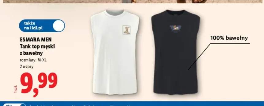 Tank top męski z bawełny Esmara Men