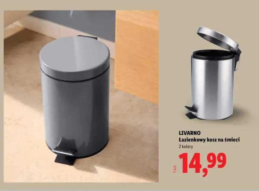 Łazienkowy kosz na śmieci Livarno