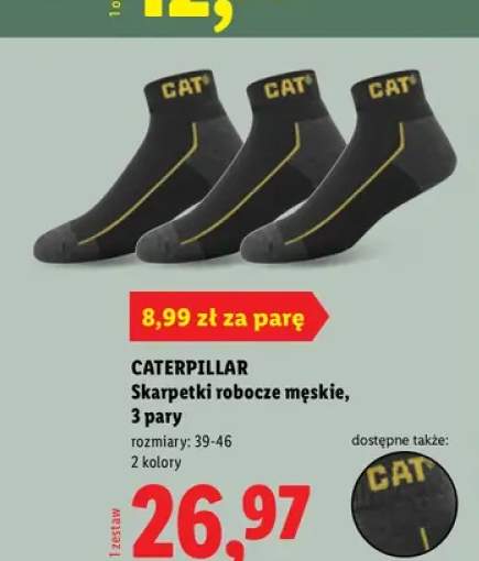 Skarpetki robocze męskie Caterpillar 3-pak