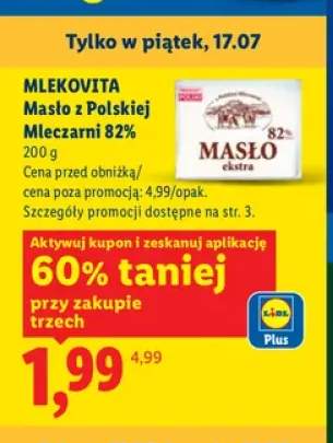 Masło z Polskiej Mleczarni 82% Mlekovita
