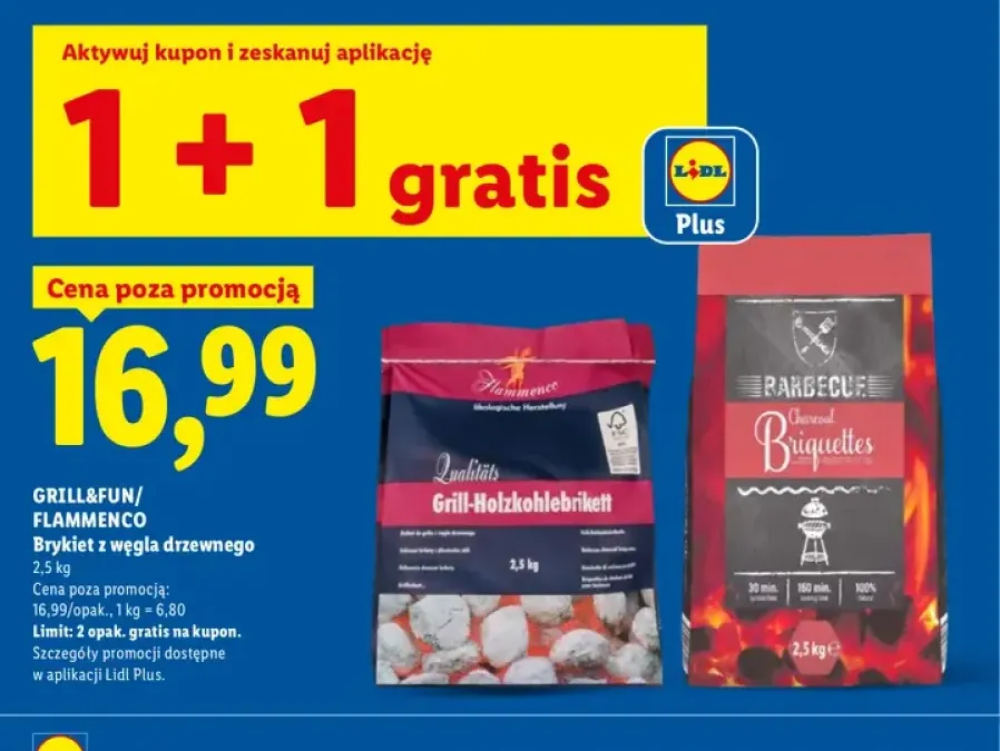 Brykiet z węgla drzewnego Grill&Fun +1 wariant