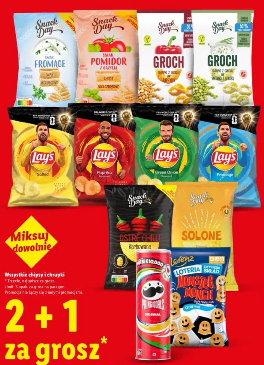Chipsy wielozbożowe Fromage Snack Day +8 wariantów