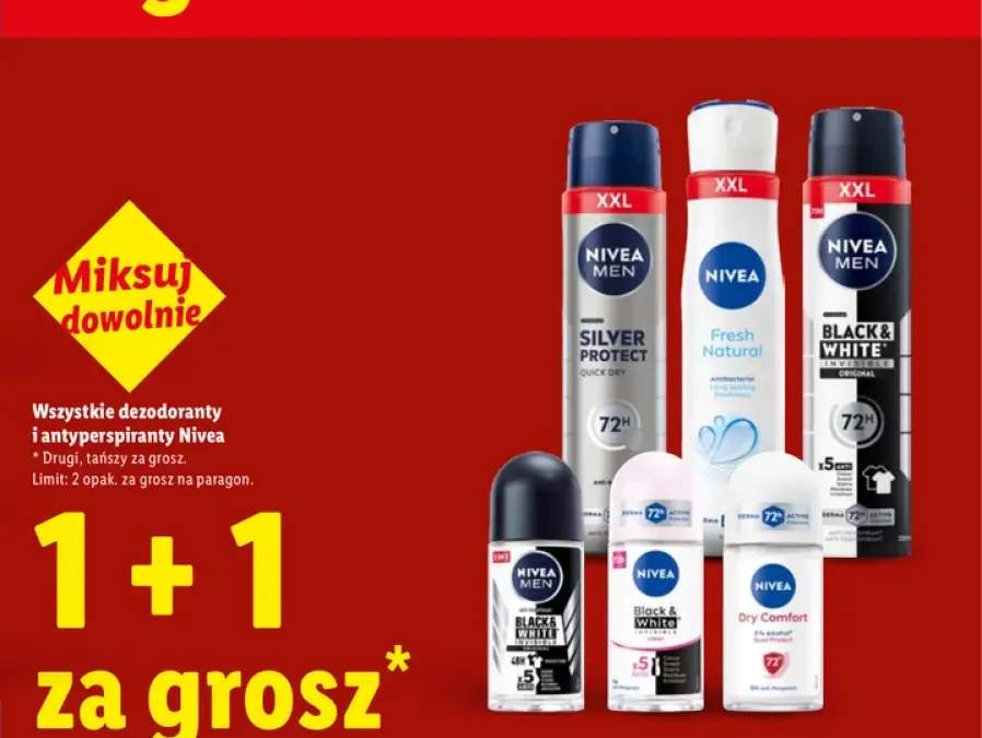 Dezodoranty i antyperspiranty Nivea +6 wariantów
