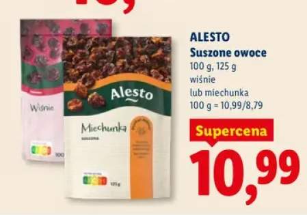 Suszone owoce wiśnie Alesto +1 wariant