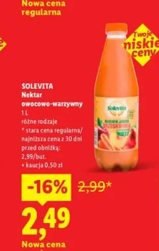 Nektar owocowo-warzywny Solevita
